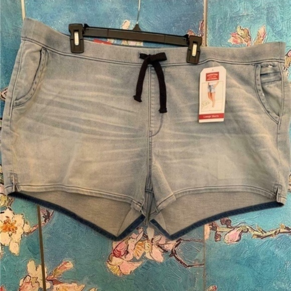 Signature Levi Strauss Blue Denim Lounge Shorts - Picture 1 of 4